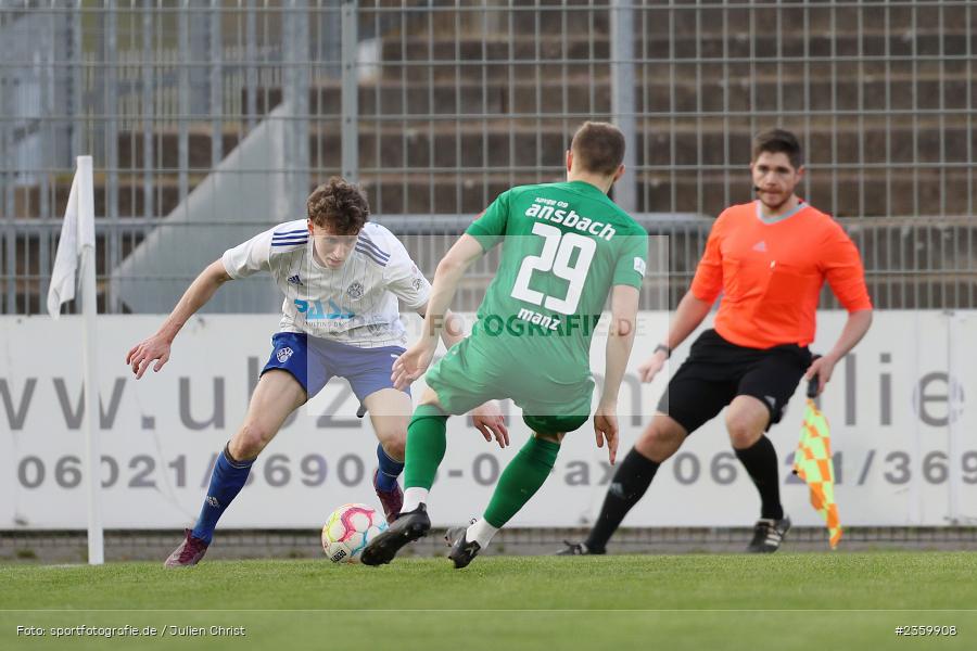 Benedict Laverty, Stadion am Schönbusch, Aschaffenburg, 14.04.2023, sport, action, Fussball, BFV, 32. Spieltag, Regionalliga Bayern, ANS, SVA, SpVgg Ansbach, SV Viktoria Aschaffenburg - Bild-ID: 2359908