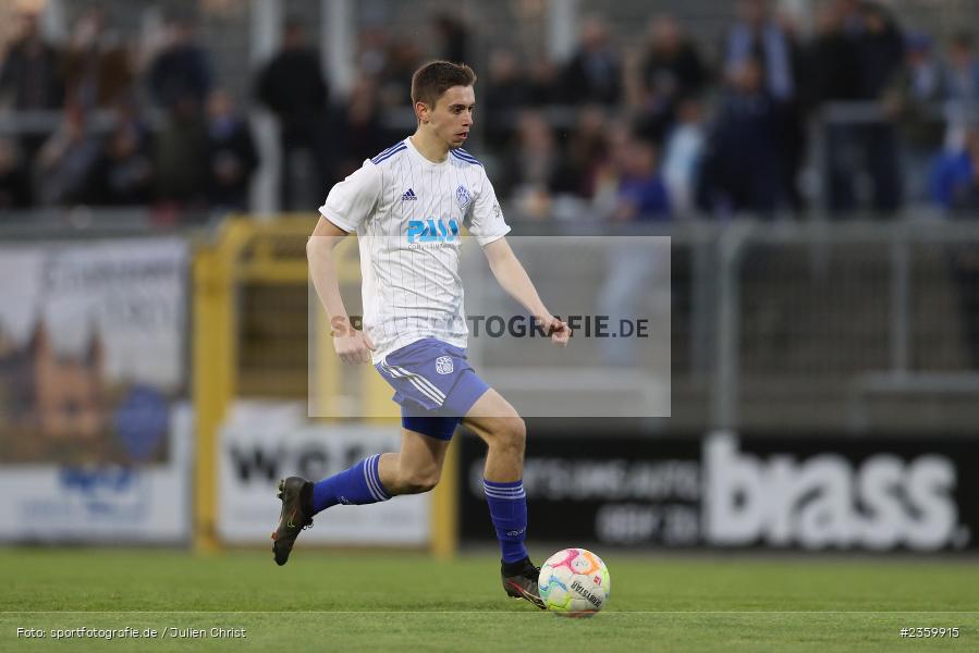 Veit Klement, Stadion am Schönbusch, Aschaffenburg, 14.04.2023, sport, action, Fussball, BFV, 32. Spieltag, Regionalliga Bayern, ANS, SVA, SpVgg Ansbach, SV Viktoria Aschaffenburg - Bild-ID: 2359915