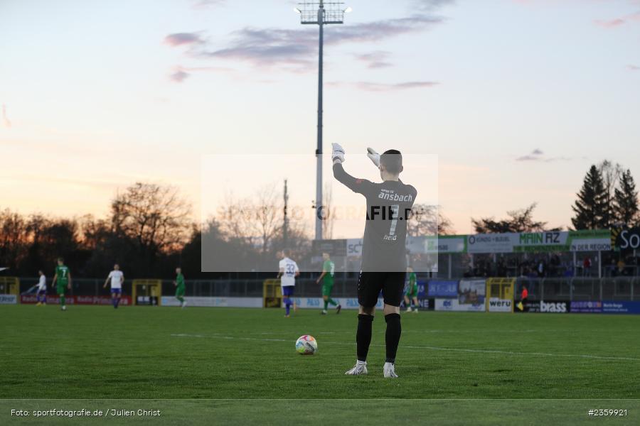 Sebastian Heid, Stadion am Schönbusch, Aschaffenburg, 14.04.2023, sport, action, Fussball, BFV, 32. Spieltag, Regionalliga Bayern, ANS, SVA, SpVgg Ansbach, SV Viktoria Aschaffenburg - Bild-ID: 2359921