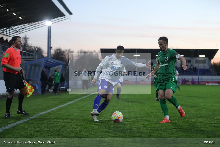 Felix Metzler, Stadion am Schönbusch, Aschaffenburg, 14.04.2023, sport, action, Fussball, BFV, 32. Spieltag, Regionalliga Bayern, ANS, SVA, SpVgg Ansbach, SV Viktoria Aschaffenburg - Bild-ID: 2359924