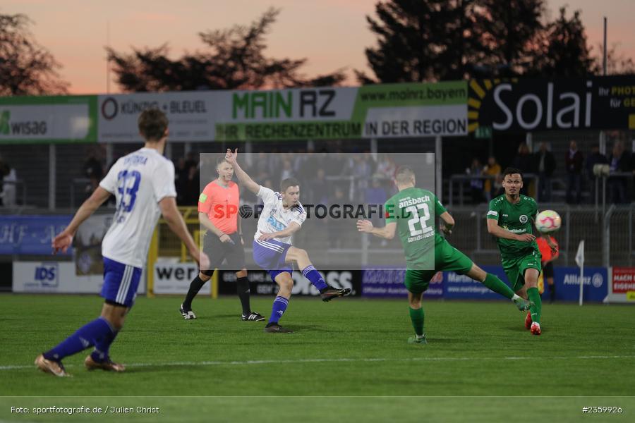 Veit Klement, Stadion am Schönbusch, Aschaffenburg, 14.04.2023, sport, action, Fussball, BFV, 32. Spieltag, Regionalliga Bayern, ANS, SVA, SpVgg Ansbach, SV Viktoria Aschaffenburg - Bild-ID: 2359926