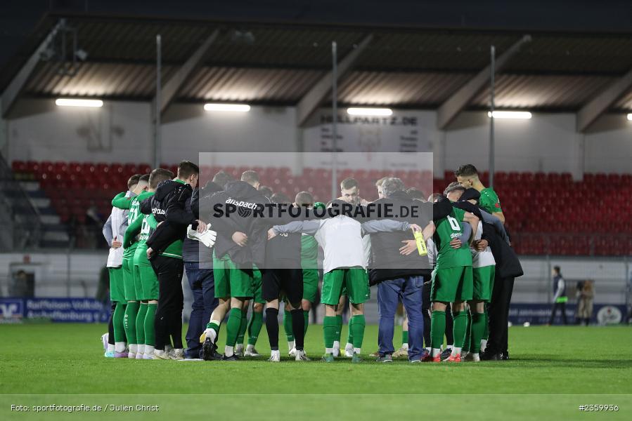 Mannschaftskreis, Stadion am Schönbusch, Aschaffenburg, 14.04.2023, sport, action, Fussball, BFV, 32. Spieltag, Regionalliga Bayern, ANS, SVA, SpVgg Ansbach, SV Viktoria Aschaffenburg - Bild-ID: 2359936