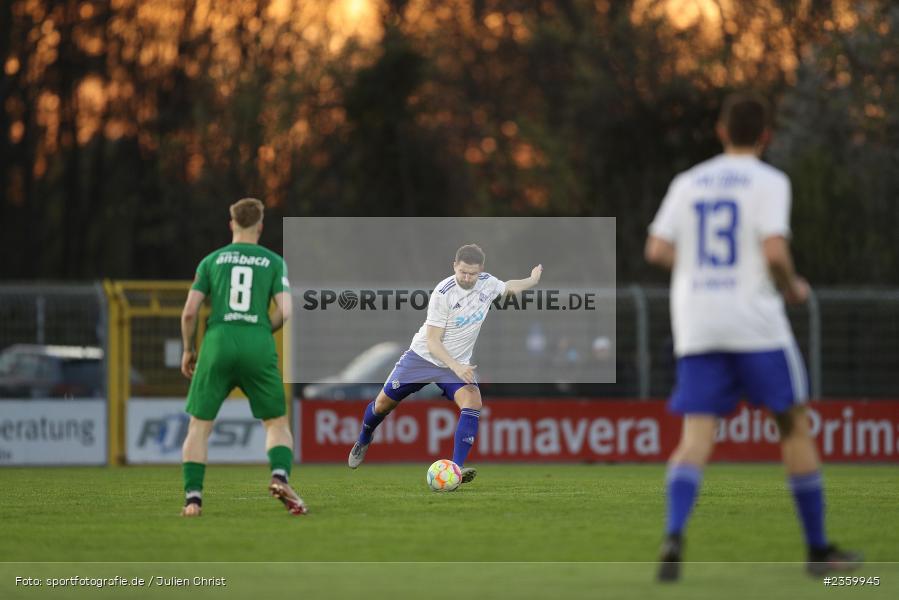Benjamin Baier, Stadion am Schönbusch, Aschaffenburg, 14.04.2023, sport, action, Fussball, BFV, 32. Spieltag, Regionalliga Bayern, ANS, SVA, SpVgg Ansbach, SV Viktoria Aschaffenburg - Bild-ID: 2359945
