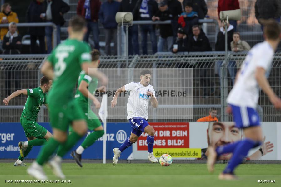 Hamza Boutakhrit, Stadion am Schönbusch, Aschaffenburg, 14.04.2023, sport, action, Fussball, BFV, 32. Spieltag, Regionalliga Bayern, ANS, SVA, SpVgg Ansbach, SV Viktoria Aschaffenburg - Bild-ID: 2359948