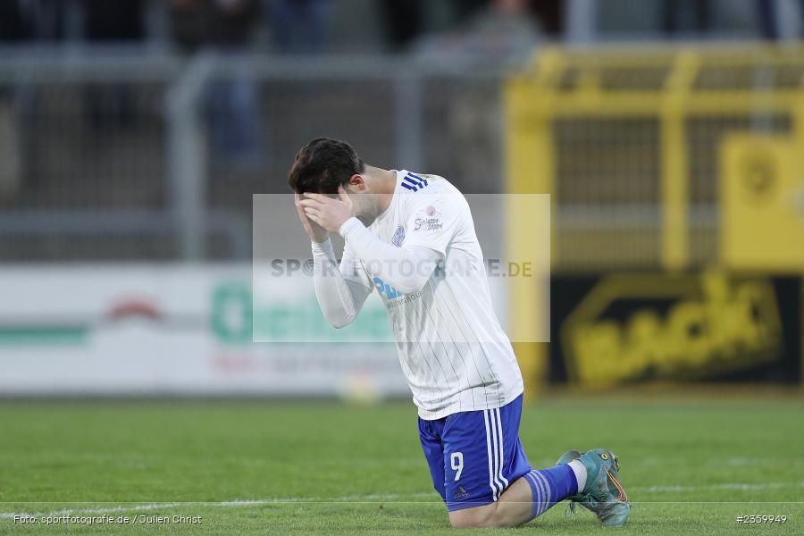 Clay Verkaj, Stadion am Schönbusch, Aschaffenburg, 14.04.2023, sport, action, Fussball, BFV, 32. Spieltag, Regionalliga Bayern, ANS, SVA, SpVgg Ansbach, SV Viktoria Aschaffenburg - Bild-ID: 2359949