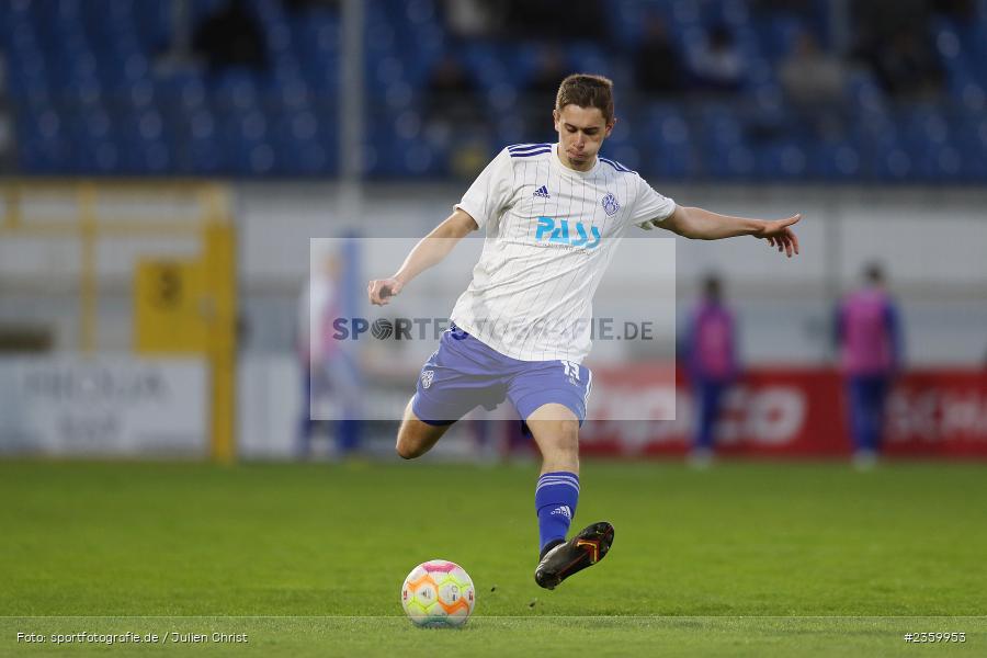 Veit Klement, Stadion am Schönbusch, Aschaffenburg, 14.04.2023, sport, action, Fussball, BFV, 32. Spieltag, Regionalliga Bayern, ANS, SVA, SpVgg Ansbach, SV Viktoria Aschaffenburg - Bild-ID: 2359953