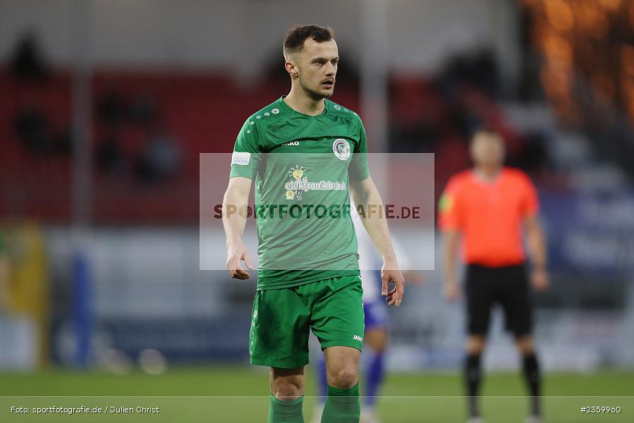 Eric Weeger, Stadion am Schönbusch, Aschaffenburg, 14.04.2023, sport, action, Fussball, BFV, 32. Spieltag, Regionalliga Bayern, ANS, SVA, SpVgg Ansbach, SV Viktoria Aschaffenburg - Bild-ID: 2359960