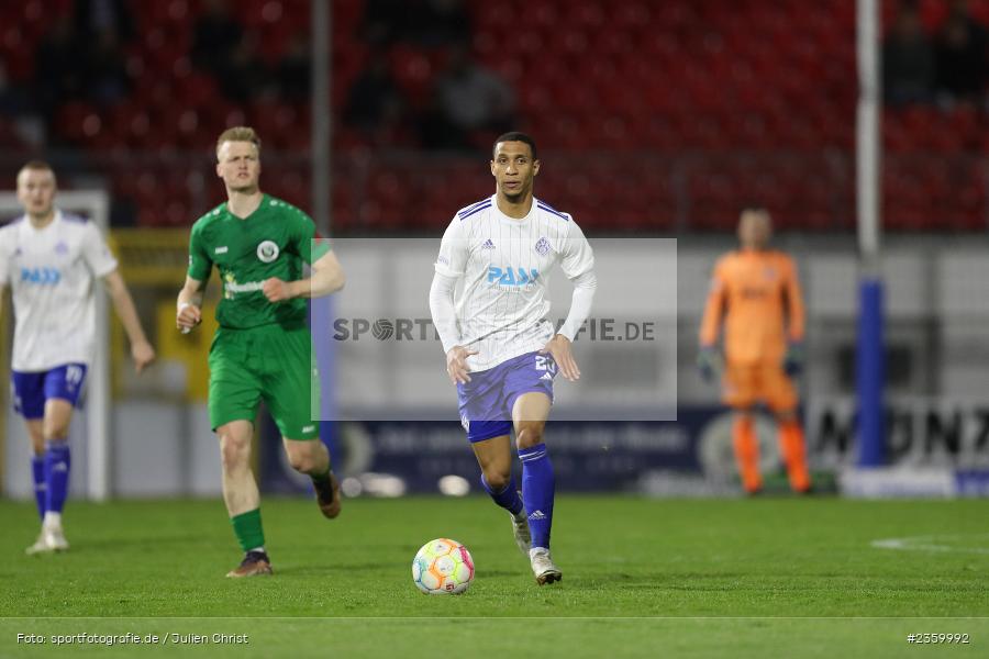 Felix Metzler, Stadion am Schönbusch, Aschaffenburg, 14.04.2023, sport, action, Fussball, BFV, 32. Spieltag, Regionalliga Bayern, ANS, SVA, SpVgg Ansbach, SV Viktoria Aschaffenburg - Bild-ID: 2359992