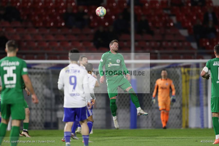 Bastian Herzner, Stadion am Schönbusch, Aschaffenburg, 14.04.2023, sport, action, Fussball, BFV, 32. Spieltag, Regionalliga Bayern, ANS, SVA, SpVgg Ansbach, SV Viktoria Aschaffenburg - Bild-ID: 2359996