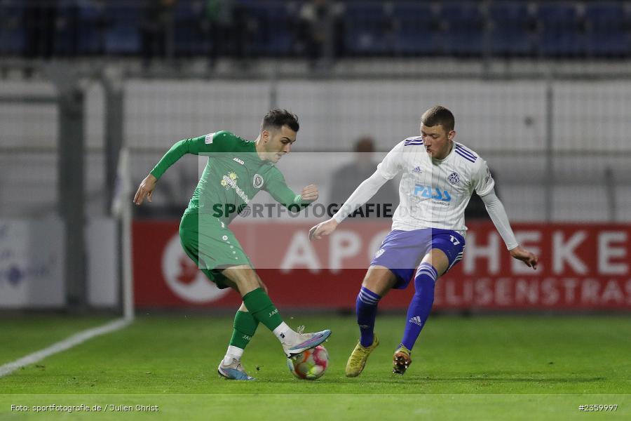 Lukas Karakas, Stadion am Schönbusch, Aschaffenburg, 14.04.2023, sport, action, Fussball, BFV, 32. Spieltag, Regionalliga Bayern, ANS, SVA, SpVgg Ansbach, SV Viktoria Aschaffenburg - Bild-ID: 2359997