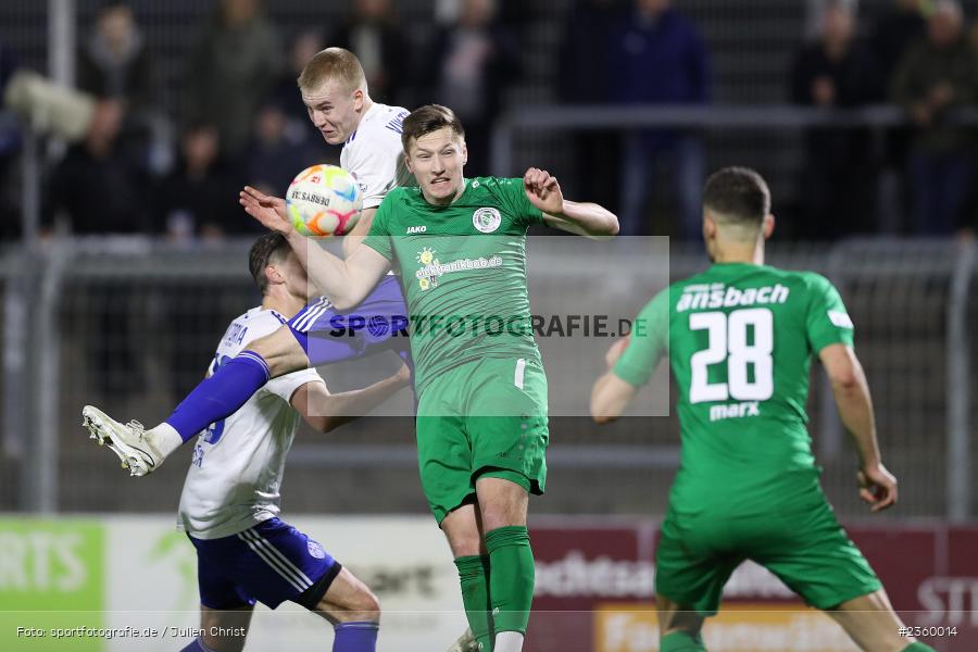 Jan Stein, Stadion am Schönbusch, Aschaffenburg, 14.04.2023, sport, action, Fussball, BFV, 32. Spieltag, Regionalliga Bayern, ANS, SVA, SpVgg Ansbach, SV Viktoria Aschaffenburg - Bild-ID: 2360014
