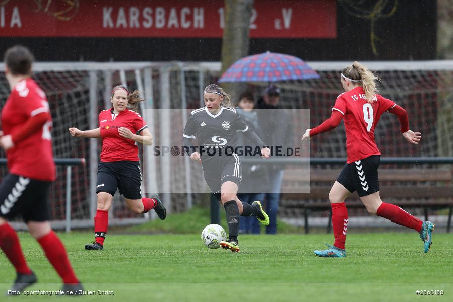 Jenny Rahner, Sportgelände, Karsbach, 15.04.2023, sport, action, Fussball, BFV, Frauen Landesliga Nord, 15. Spieltag, SGV, FCK, SGV Nürnberg-Fürth, FC Karsbach - Bild-ID: 2360130 Jenny Rahner, Sportgelände, Karsbach, 15.04.2023, sport, action, Fussball, BFV, Frauen Landesliga Nord, 15. Spieltag, SGV, FCK, SGV Nürnberg-Fürth, FC Karsbach - Bild-ID: 2360130
