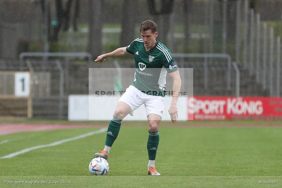 Lukas Aigner, Willy-Sachs-Stadion, Schweinfurt, 15.04.2023, sport, action, Fussball, BFV, 32. Spieltag, Regionalliga Bayern, FCP, FCS, FC Pipinsried, 1. FC Schweinfurt - Bild-ID: 2360163