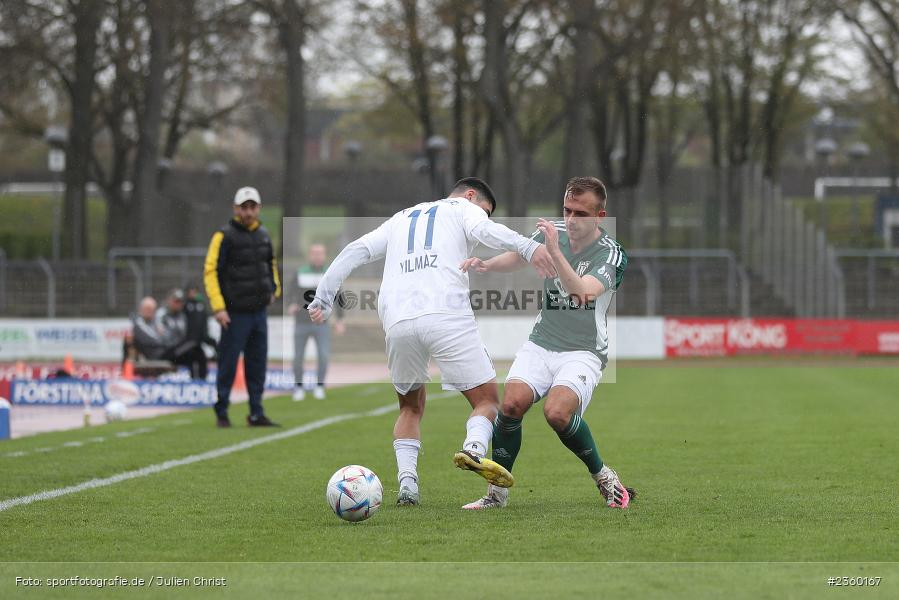 Felix Schwarzholz, Willy-Sachs-Stadion, Schweinfurt, 15.04.2023, sport, action, Fussball, BFV, 32. Spieltag, Regionalliga Bayern, FCP, FCS, FC Pipinsried, 1. FC Schweinfurt - Bild-ID: 2360167