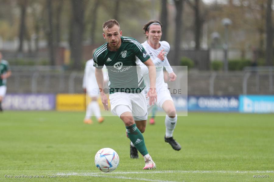 Felix Schwarzholz, Willy-Sachs-Stadion, Schweinfurt, 15.04.2023, sport, action, Fussball, BFV, 32. Spieltag, Regionalliga Bayern, FCP, FCS, FC Pipinsried, 1. FC Schweinfurt - Bild-ID: 2360171