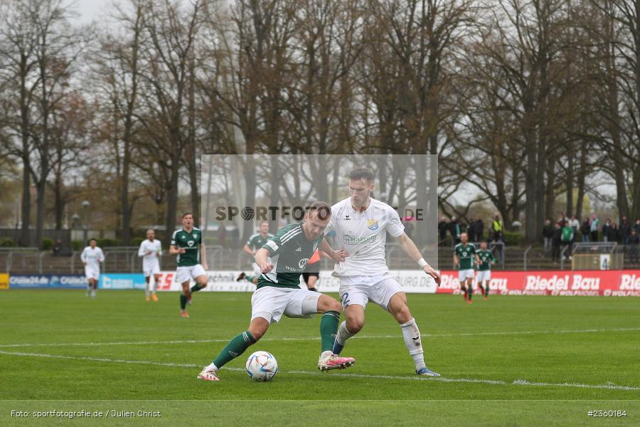 Felix Schwarzholz, Willy-Sachs-Stadion, Schweinfurt, 15.04.2023, sport, action, Fussball, BFV, 32. Spieltag, Regionalliga Bayern, FCP, FCS, FC Pipinsried, 1. FC Schweinfurt - Bild-ID: 2360184