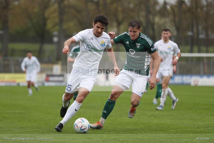 Benedikt Lobenhofer, Willy-Sachs-Stadion, Schweinfurt, 15.04.2023, sport, action, Fussball, BFV, 32. Spieltag, Regionalliga Bayern, FCP, FCS, FC Pipinsried, 1. FC Schweinfurt - Bild-ID: 2360186