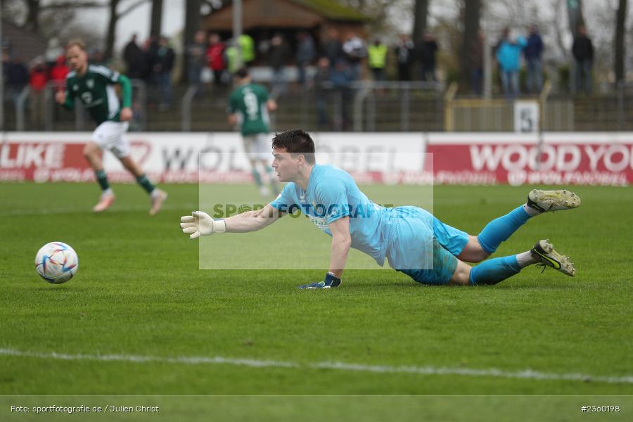 Daniel Witetschek, Willy-Sachs-Stadion, Schweinfurt, 15.04.2023, sport, action, Fussball, BFV, 32. Spieltag, Regionalliga Bayern, FCP, FCS, FC Pipinsried, 1. FC Schweinfurt - Bild-ID: 2360198