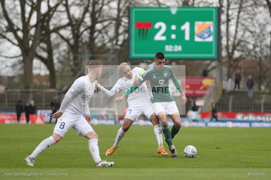 Ivan Mihaljevic, Willy-Sachs-Stadion, Schweinfurt, 15.04.2023, sport, action, Fussball, BFV, 32. Spieltag, Regionalliga Bayern, FCP, FCS, FC Pipinsried, 1. FC Schweinfurt - Bild-ID: 2360206