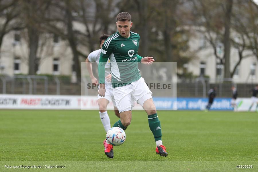 Tim Kraus, Willy-Sachs-Stadion, Schweinfurt, 15.04.2023, sport, action, Fussball, BFV, 32. Spieltag, Regionalliga Bayern, FCP, FCS, FC Pipinsried, 1. FC Schweinfurt - Bild-ID: 2360208