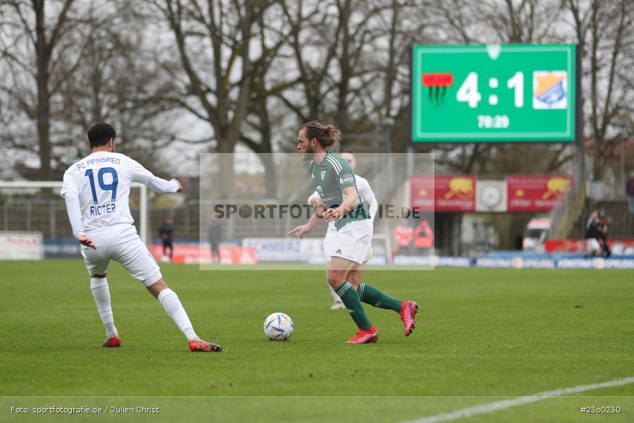 Kristian Böhnlein, Willy-Sachs-Stadion, Schweinfurt, 15.04.2023, sport, action, Fussball, BFV, 32. Spieltag, Regionalliga Bayern, FCP, FCS, FC Pipinsried, 1. FC Schweinfurt - Bild-ID: 2360230