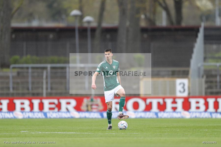 Ivan Mihaljevic, Willy-Sachs-Stadion, Schweinfurt, 15.04.2023, sport, action, Fussball, BFV, 32. Spieltag, Regionalliga Bayern, FCP, FCS, FC Pipinsried, 1. FC Schweinfurt - Bild-ID: 2360290