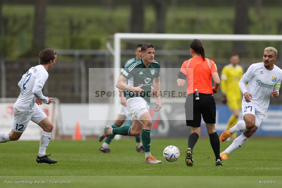 Lukas Aigner, Willy-Sachs-Stadion, Schweinfurt, 15.04.2023, sport, action, Fussball, BFV, 32. Spieltag, Regionalliga Bayern, FCP, FCS, FC Pipinsried, 1. FC Schweinfurt - Bild-ID: 2360312