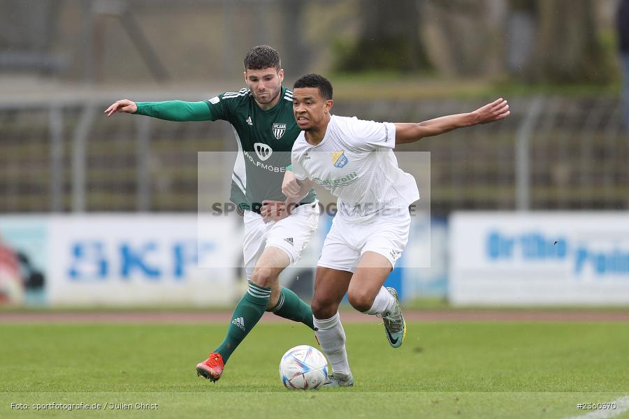 Ahanna Francis Agbowo, Willy-Sachs-Stadion, Schweinfurt, 15.04.2023, sport, action, Fussball, BFV, 32. Spieltag, Regionalliga Bayern, FCP, FCS, FC Pipinsried, 1. FC Schweinfurt - Bild-ID: 2360370