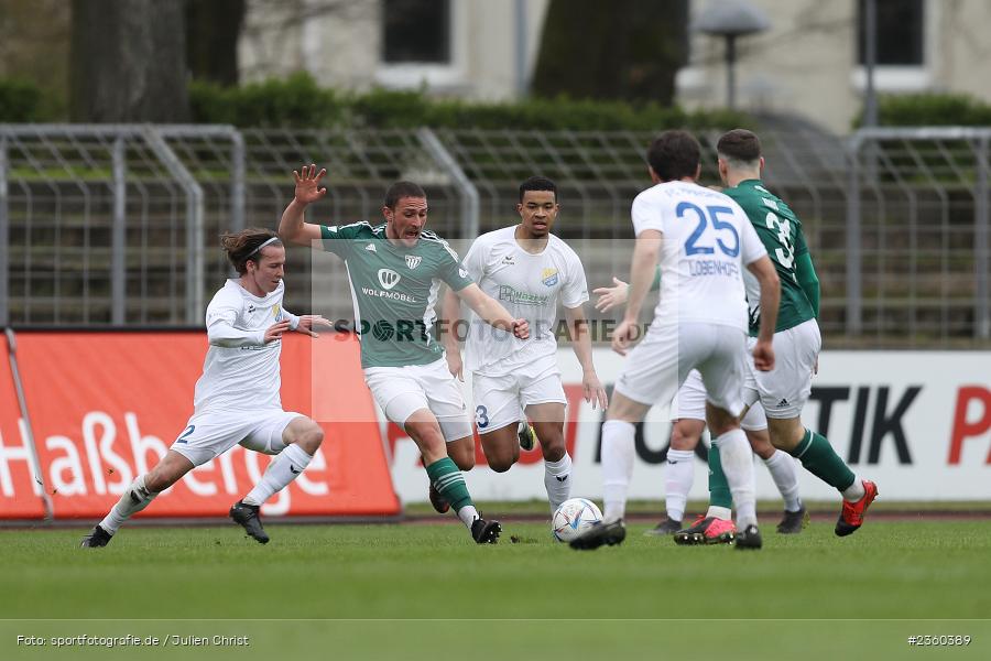 Dominic Noa Schmidt, Willy-Sachs-Stadion, Schweinfurt, 15.04.2023, sport, action, Fussball, BFV, 32. Spieltag, Regionalliga Bayern, FCP, FCS, FC Pipinsried, 1. FC Schweinfurt - Bild-ID: 2360389
