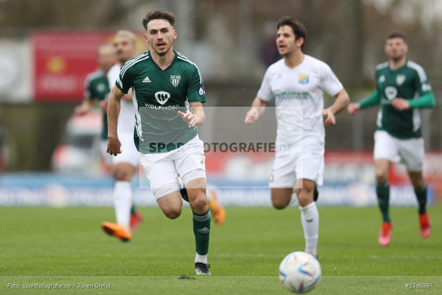 Pascal Moll, Willy-Sachs-Stadion, Schweinfurt, 15.04.2023, sport, action, Fussball, BFV, 32. Spieltag, Regionalliga Bayern, FCP, FCS, FC Pipinsried, 1. FC Schweinfurt - Bild-ID: 2360397