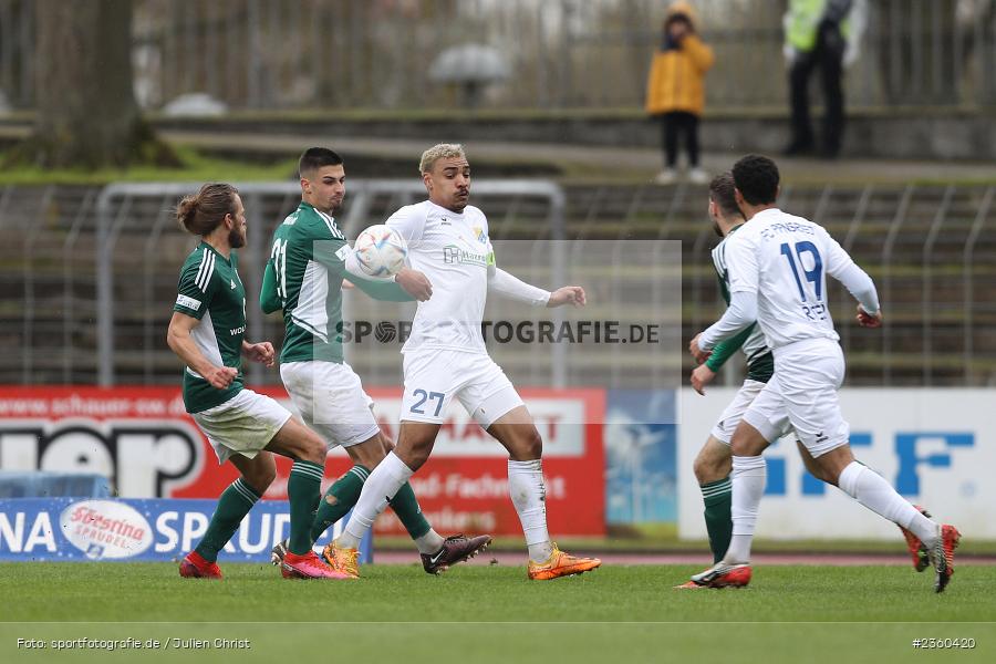 Marvin Jike, Willy-Sachs-Stadion, Schweinfurt, 15.04.2023, sport, action, Fussball, BFV, 32. Spieltag, Regionalliga Bayern, FCP, FCS, FC Pipinsried, 1. FC Schweinfurt - Bild-ID: 2360420