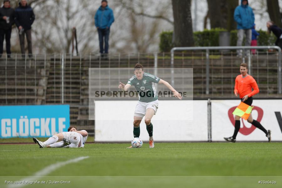 Lukas Aigner, Willy-Sachs-Stadion, Schweinfurt, 15.04.2023, sport, action, Fussball, BFV, 32. Spieltag, Regionalliga Bayern, FCP, FCS, FC Pipinsried, 1. FC Schweinfurt - Bild-ID: 2360426
