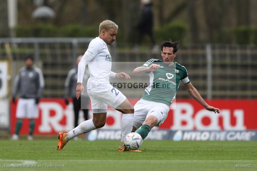 Marvin Jike, Willy-Sachs-Stadion, Schweinfurt, 15.04.2023, sport, action, Fussball, BFV, 32. Spieltag, Regionalliga Bayern, FCP, FCS, FC Pipinsried, 1. FC Schweinfurt - Bild-ID: 2360427