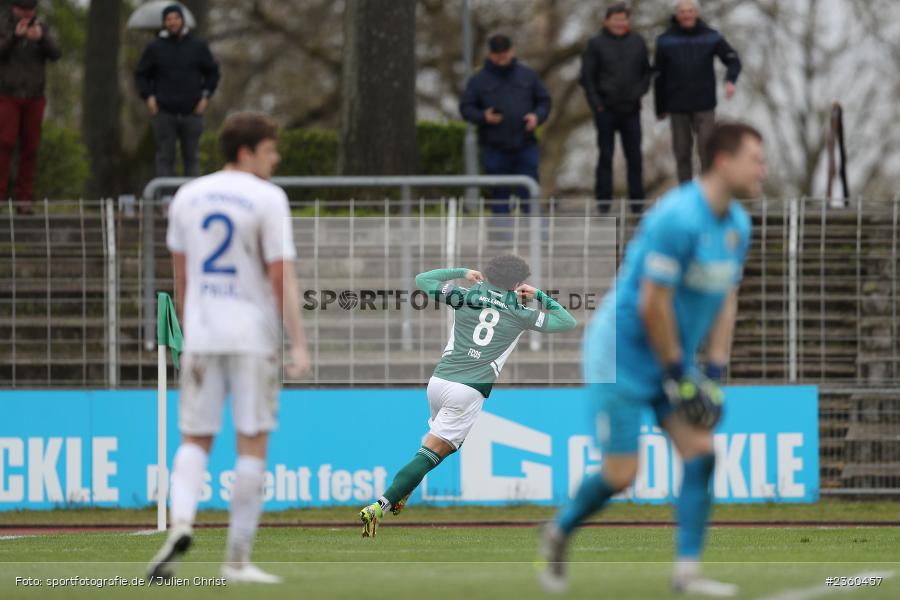 Malik Mc Lemore, Willy-Sachs-Stadion, Schweinfurt, 15.04.2023, sport, action, Fussball, BFV, 32. Spieltag, Regionalliga Bayern, FCP, FCS, FC Pipinsried, 1. FC Schweinfurt - Bild-ID: 2360457