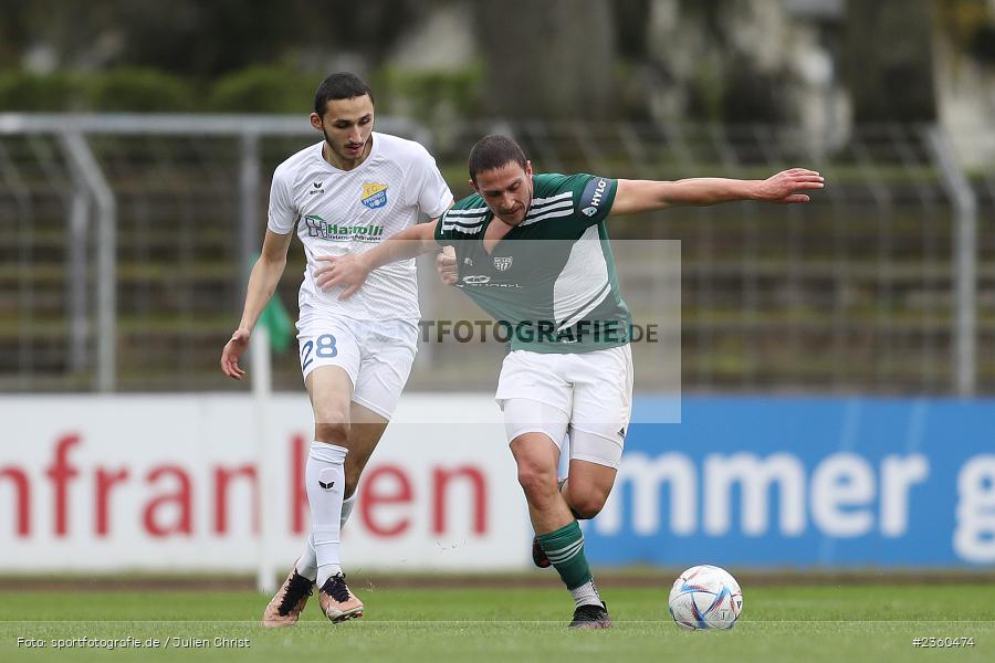 Dominic Noa Schmidt, Willy-Sachs-Stadion, Schweinfurt, 15.04.2023, sport, action, Fussball, BFV, 32. Spieltag, Regionalliga Bayern, FCP, FCS, FC Pipinsried, 1. FC Schweinfurt - Bild-ID: 2360474