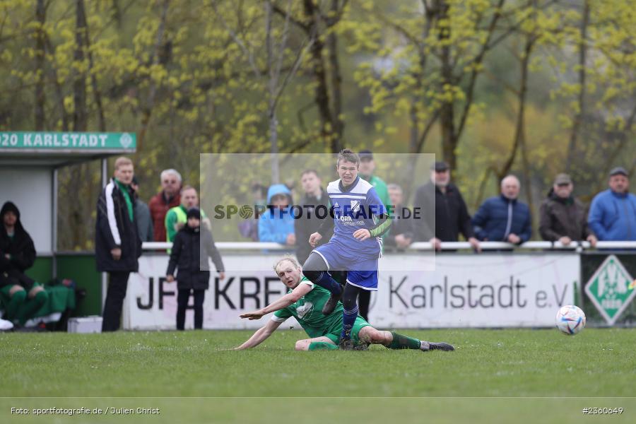 Lukas Harzer, Sportgelände, Karlstadt, 16.04.2023, sport, action, Fussball, BFV, Kreisliga Würzburg, TSV, FVK, TSV Duttenbrunn, FV Karlstadt - Bild-ID: 2360649