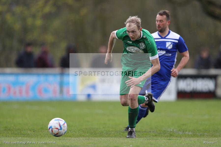 Mika Beckert, Sportgelände, Karlstadt, 16.04.2023, sport, action, Fussball, BFV, Kreisliga Würzburg, TSV, FVK, TSV Duttenbrunn, FV Karlstadt - Bild-ID: 2360671