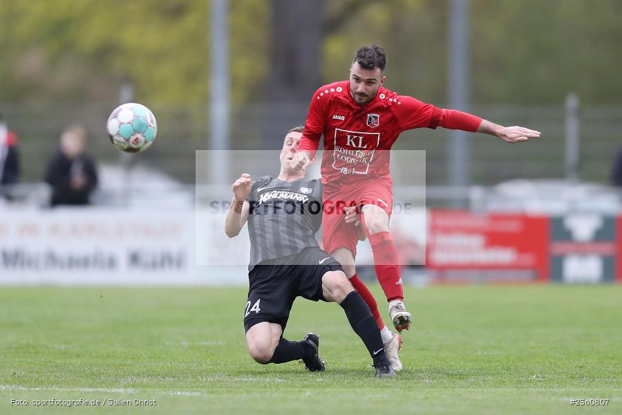 Sebastian Fries, Sportgelände, Karlburg, 18.04.2023, sport, action, Fussball, BFV, 32. Spieltag, Landesliga Nordwest, FCF, TSV, FC Fuchsstadt, TSV Karlburg - Bild-ID: 2360807 Sebastian Fries, Sportgelände, Karlburg, 18.04.2023, sport, action, Fussball, BFV, 32. Spieltag, Landesliga Nordwest, FCF, TSV, FC Fuchsstadt, TSV Karlburg - Bild-ID: 2360807