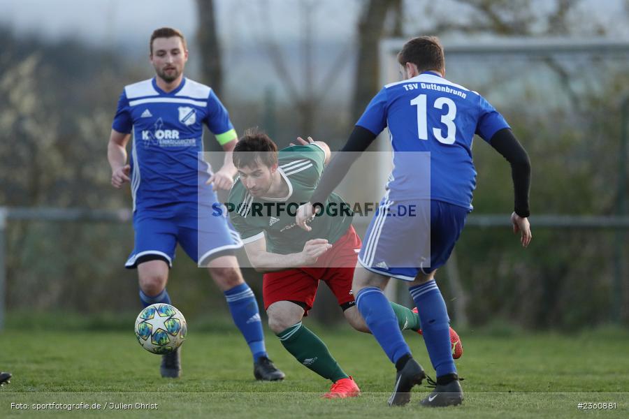 Nico Kaufmann, Sportgelände, Duttenbrunn, 19.04.2023, sport, action, Fussball, BFV, Kreisliga Würzburg, 24. Spieltag, HOM, TSV, TSV Homburg, TSV Duttenbrunn - Bild-ID: 2360881