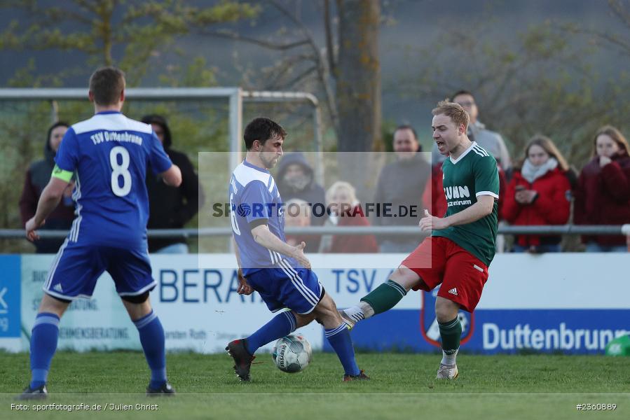 Fabian Schüppert, Sportgelände, Duttenbrunn, 19.04.2023, sport, action, Fussball, BFV, Kreisliga Würzburg, 24. Spieltag, HOM, TSV, TSV Homburg, TSV Duttenbrunn - Bild-ID: 2360889
