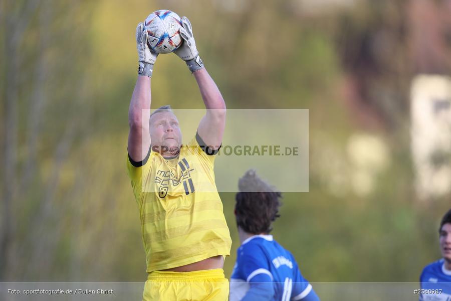 Malte Schulz-Happe, Sportgelände, Lohr am Main, 19.04.2023, sport, action, Fussball, BFV, Bezirksliga Unterfranken West, 24. Spieltag, KLE, TSV, TSV Kleinrinderfeld, TSV Lohr - Bild-ID: 2360987
