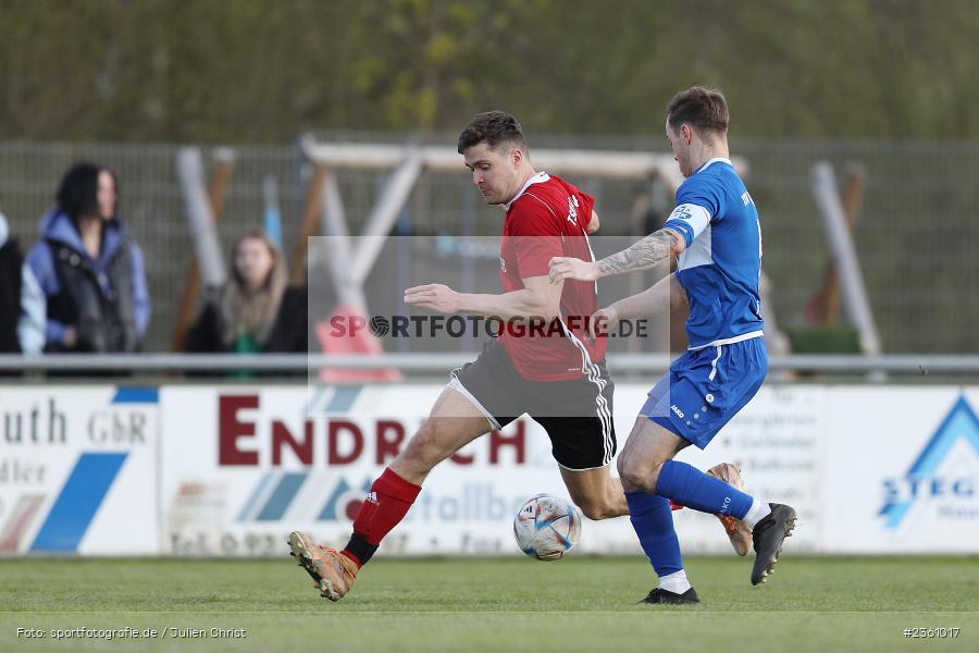 Kevin Klisch, Sportgelände, Lohr am Main, 19.04.2023, sport, action, Fussball, BFV, Bezirksliga Unterfranken West, 24. Spieltag, KLE, TSV, TSV Kleinrinderfeld, TSV Lohr - Bild-ID: 2361017 Kevin Klisch, Sportgelände, Lohr am Main, 19.04.2023, sport, action, Fussball, BFV, Bezirksliga Unterfranken West, 24. Spieltag, KLE, TSV, TSV Kleinrinderfeld, TSV Lohr - Bild-ID: 2361017