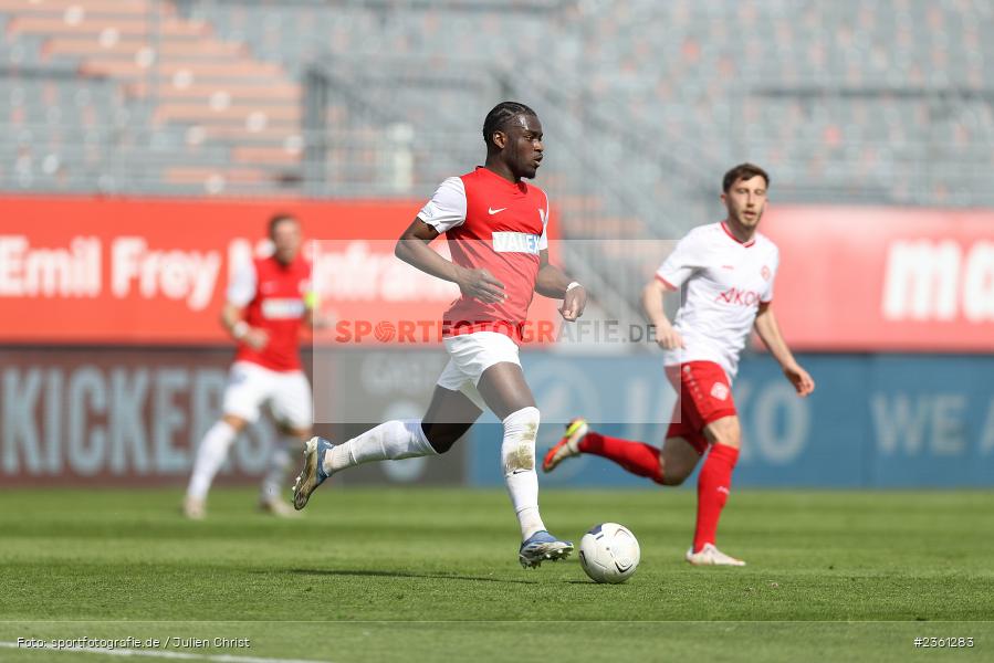 Alexis Fambo, AKON Arena, Würzburg, 22.04.2023, sport, action, Fussball, BFV, Regionalliga Bayern, 33. Spieltag, SVH, FWK, SV Heimstetten, FC Würzburger Kickers - Bild-ID: 2361283