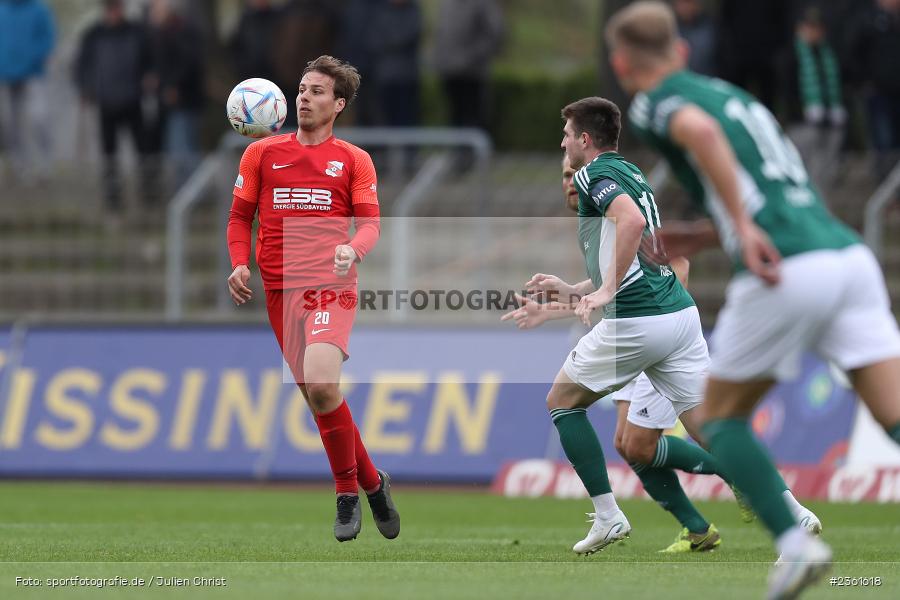 David Vogl, Sachs-Stadion, Schweinfurt, 25.04.2023, sport, action, Fussball, BFV, 33. Spieltag, Regionalliga Bayern, HAN, FCS, SpVgg Hankofen-Hailing, 1. FC Schweinfurt - Bild-ID: 2361618