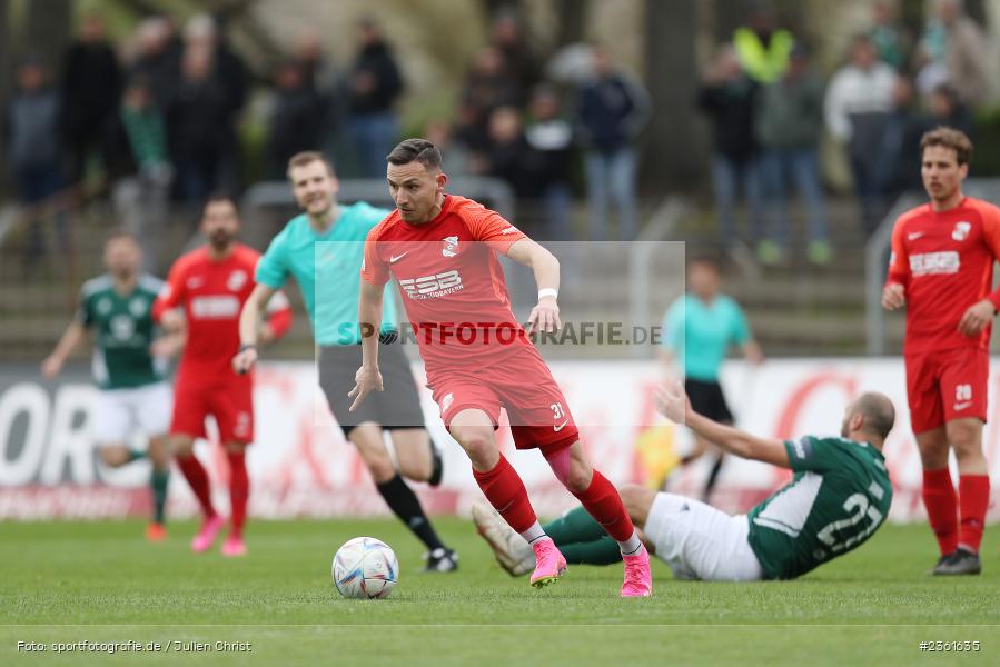 Tobias Beck, Sachs-Stadion, Schweinfurt, 25.04.2023, sport, action, Fussball, BFV, 33. Spieltag, Regionalliga Bayern, HAN, FCS, SpVgg Hankofen-Hailing, 1. FC Schweinfurt - Bild-ID: 2361635