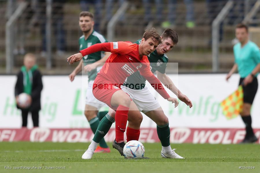 David Vogl, Sachs-Stadion, Schweinfurt, 25.04.2023, sport, action, Fussball, BFV, 33. Spieltag, Regionalliga Bayern, HAN, FCS, SpVgg Hankofen-Hailing, 1. FC Schweinfurt - Bild-ID: 2361639