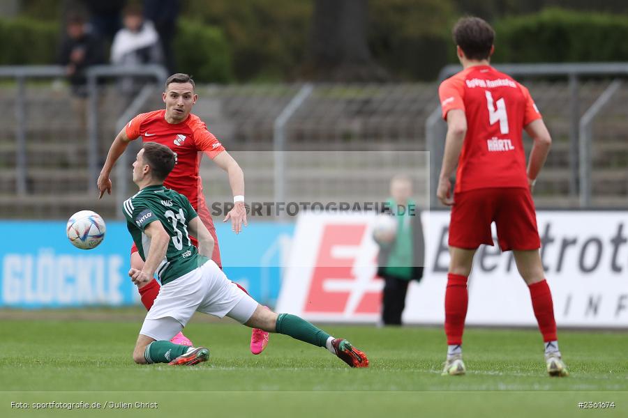 Tim Kraus, Sachs-Stadion, Schweinfurt, 25.04.2023, sport, action, Fussball, BFV, 33. Spieltag, Regionalliga Bayern, HAN, FCS, SpVgg Hankofen-Hailing, 1. FC Schweinfurt - Bild-ID: 2361674
