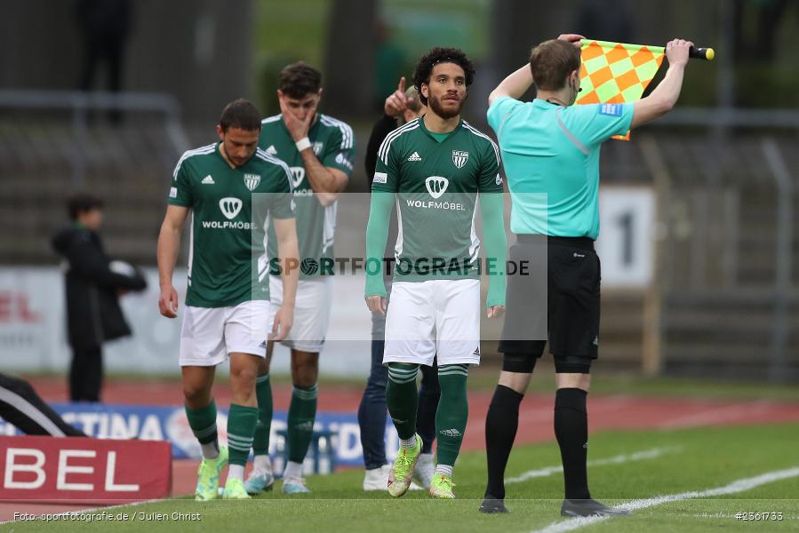Malik Mc Lemore, Sachs-Stadion, Schweinfurt, 25.04.2023, sport, action, Fussball, BFV, 33. Spieltag, Regionalliga Bayern, HAN, FCS, SpVgg Hankofen-Hailing, 1. FC Schweinfurt - Bild-ID: 2361733