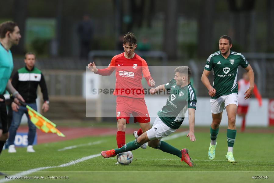 Jonas Blümel, Sachs-Stadion, Schweinfurt, 25.04.2023, sport, action, Fussball, BFV, 33. Spieltag, Regionalliga Bayern, HAN, FCS, SpVgg Hankofen-Hailing, 1. FC Schweinfurt - Bild-ID: 2361760