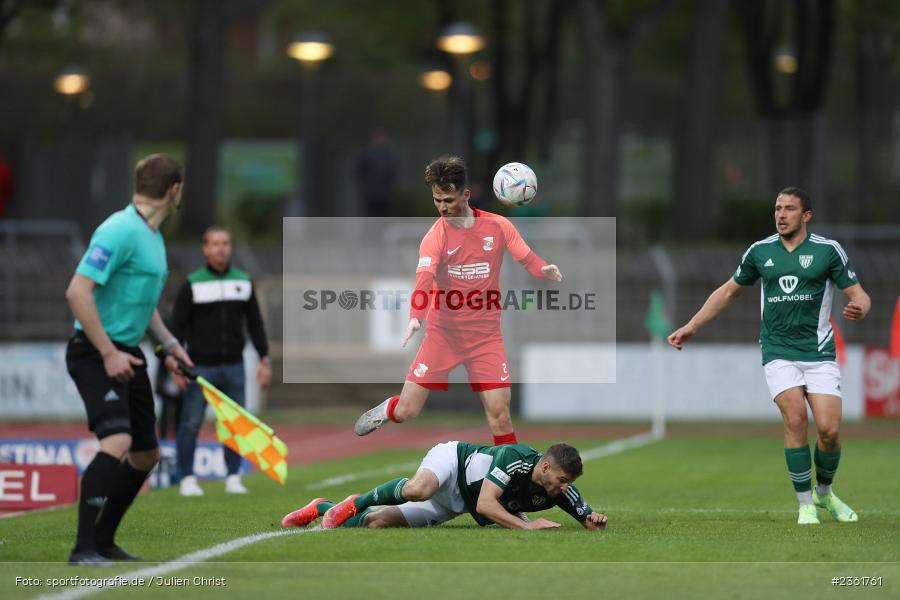 Jonas Blümel, Sachs-Stadion, Schweinfurt, 25.04.2023, sport, action, Fussball, BFV, 33. Spieltag, Regionalliga Bayern, HAN, FCS, SpVgg Hankofen-Hailing, 1. FC Schweinfurt - Bild-ID: 2361761